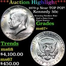 ***Auction Highlight*** 1979-p Kennedy Half Dollar Near TOP POP! 50c Graded ms67+ BY SEGS (fc)
