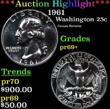 Proof ***Auction Highlight*** 1961 Washington Quarter 25c Graded pr69+ BY SEGS (fc)