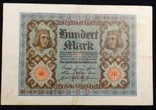 1920 Germany 100 Marks Banknote P# 69b Grades xf