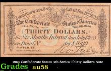 1864 5th Series Thirty Dollars Note Grades Choice AU/BU Slider