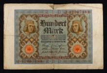 1920 Imerpial germany 100 mark Note P# 69B Grades vf+