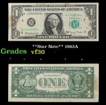 **Star Note** 1963A $1 Green Seal Federal Reserve Note Grades vf++