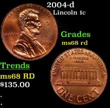 2004-d Lincoln Cent 1c Grades GEM+++ Unc RD
