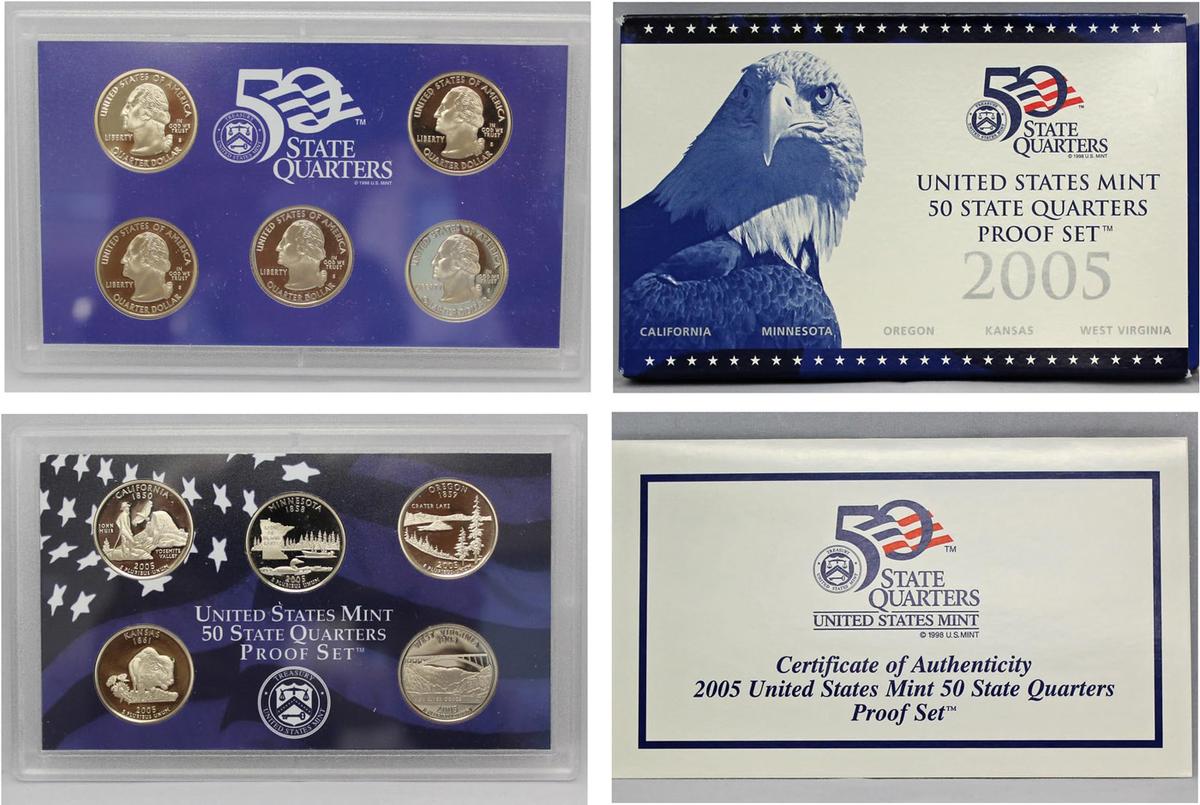 2005 United States Quarters Proof Set - 5 pc set