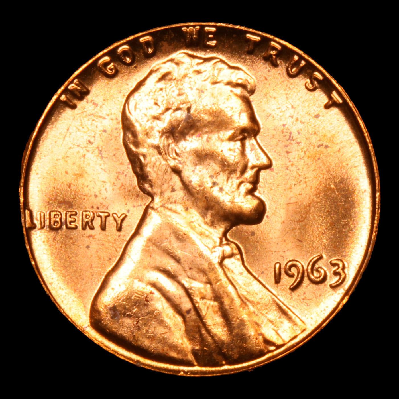 1963-p Lincoln Cent 1c Grades GEM+ Unc RD