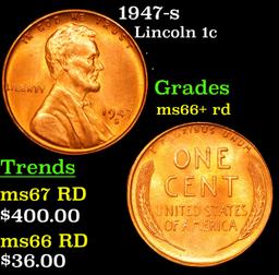 1947-s Lincoln Cent 1c Grades GEM++ RD