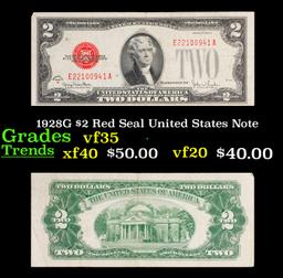 1928G $2 Red Seal United States Note Grades vf++