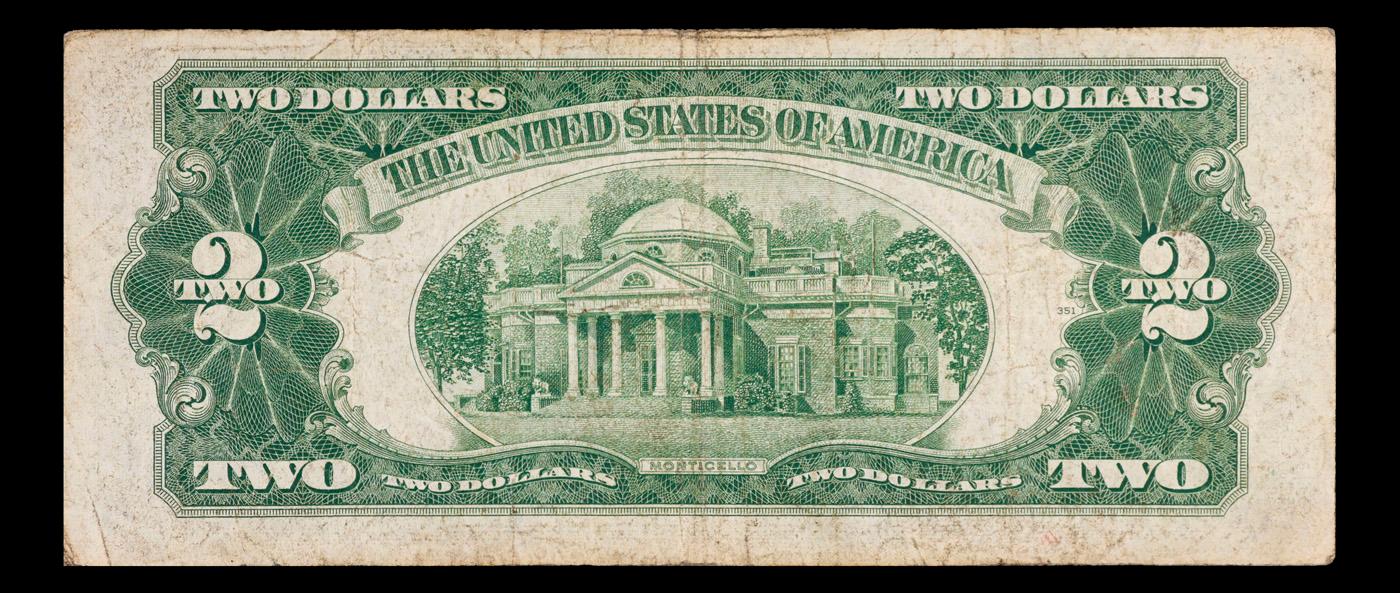 1928G $2 Red Seal United States Note Grades vf+