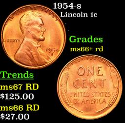 1954-s Lincoln Cent 1c Grades GEM++ RD