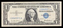 1957 $1 Blue Seal Silver Certificate Grades vf++