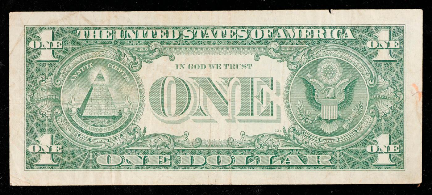 1957 $1 Blue Seal Silver Certificate Grades vf++