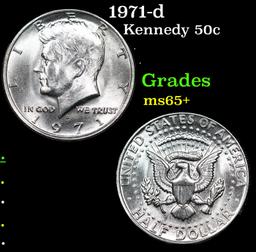 1971-d Kennedy Half Dollar 50c Grades GEM+ Unc