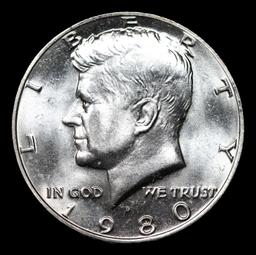 1980-d Kennedy Half Dollar 50c Grades GEM++ Unc