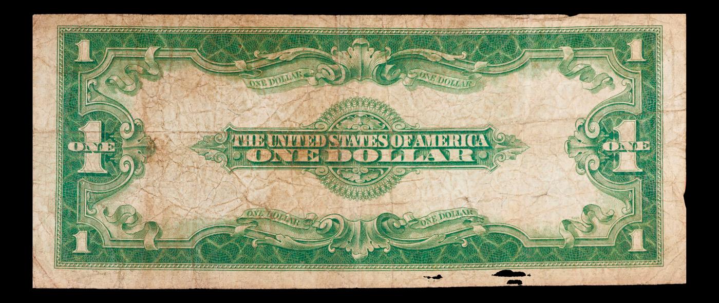 1923 $1 large size Blue Seal Silver Certificate Grades vf+ Signatures Woods/White