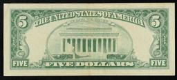 1963 $5 Red Seal United States Note Grades vf++