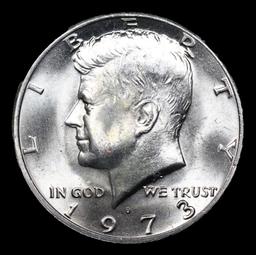 1973-d Kennedy Half Dollar 50c Grades GEM++ Unc