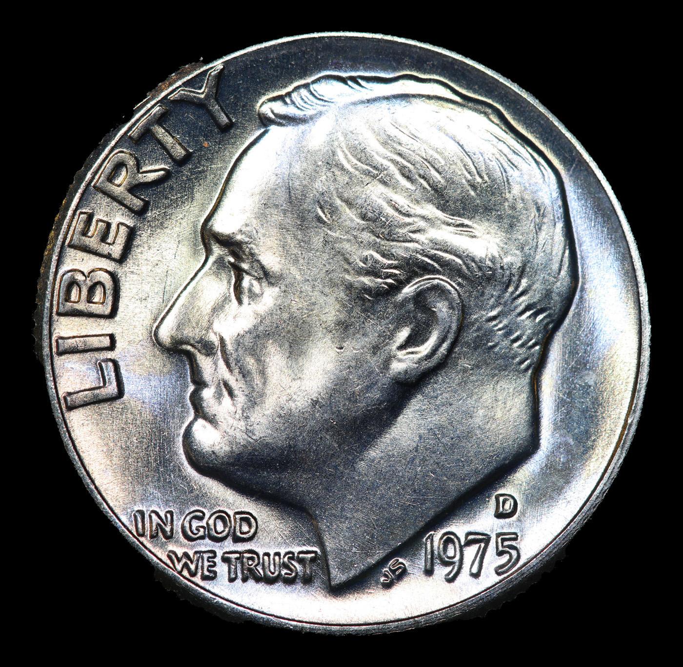 1975-d Roosevelt Dime 10c Grades GEM+ FT