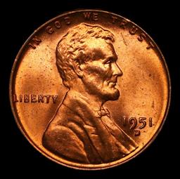 1951-d Lincoln Cent 1c Grades GEM++ RD