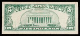 1963 $5 Red Seal United States Note Grades vf++