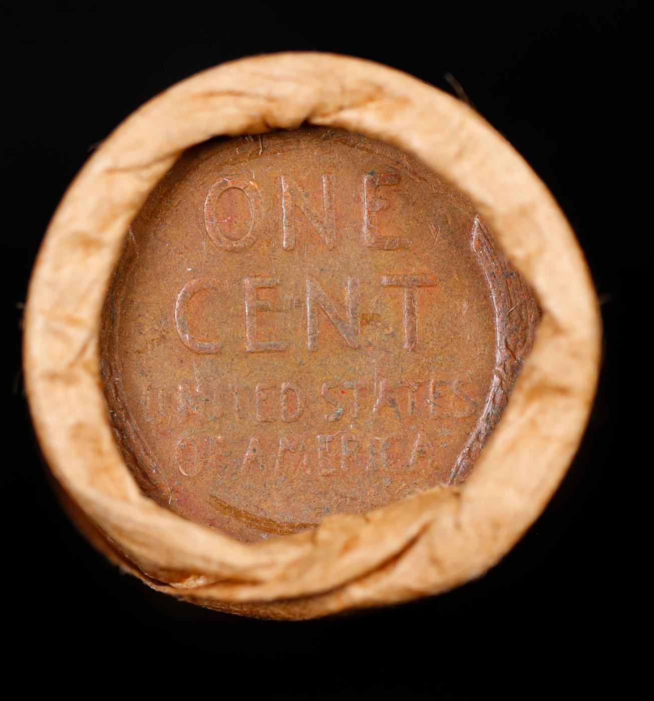 Lincoln Wheat Cent 1c Mixed Roll Orig Brandt McDonalds Wrapper, 1918-p end, Wheat other end