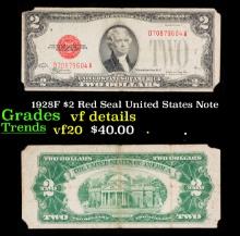 1928F $2 Red Seal United States Note Grades vf details