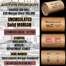 Wow! Covered End Roll! Marked "Unc Morgan Standard"! X20 Coins Inside! (FC)