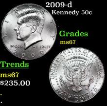 2009-d Kennedy Half Dollar 50c Grades GEM++ Unc