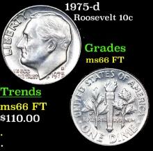 1975-d Roosevelt Dime 10c Grades GEM+ FT