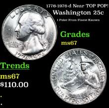 1776-1976-d Washington Quarter Near TOP POP! 25c Grades GEM++ Unc