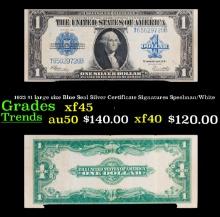 1923 $1 large size Blue Seal Silver Certificate Grades xf+ Signatures Speelman/White