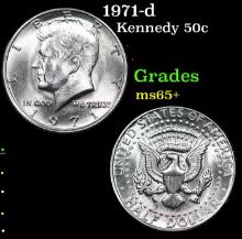 1971-d Kennedy Half Dollar 50c Grades GEM+ Unc