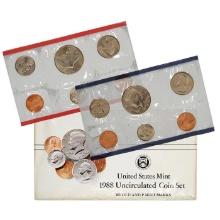 1988 United States Mint Set in Original Government Packaging, 10 Coins Inside!