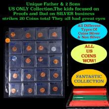 Page of 20 Different Date Lincoln Cents ALL WHEAT CENTS Most Red, Most Gem Or Better! All UNC - Huge