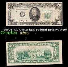 1950B $20 Green Seal Federal Reserve Note Grades vf++