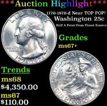 ***Auction Highlight*** 1776-1976-d Washington Quarter Near TOP POP! 25c Graded ms67+ BY SEGS (fc)