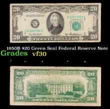 1950B $20 Green Seal Federal Reserve Note Grades vf++