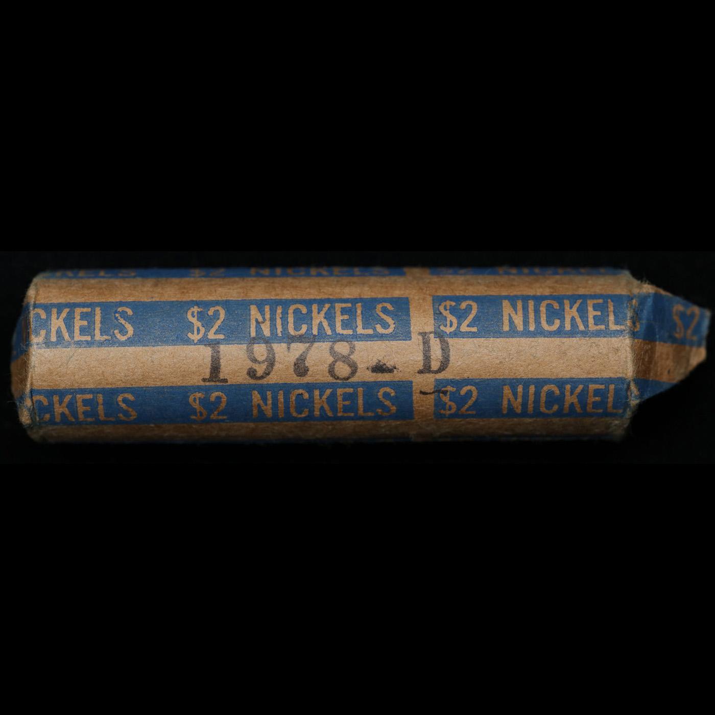 Shotgun Jefferson 5c roll, 1978-d 40 pcs Vintage Nickel Wrapper