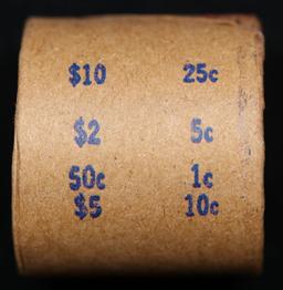 Must See! Covered End Roll! Marked "Unc Peace Premium"! X10 Coins Inside! (FC)