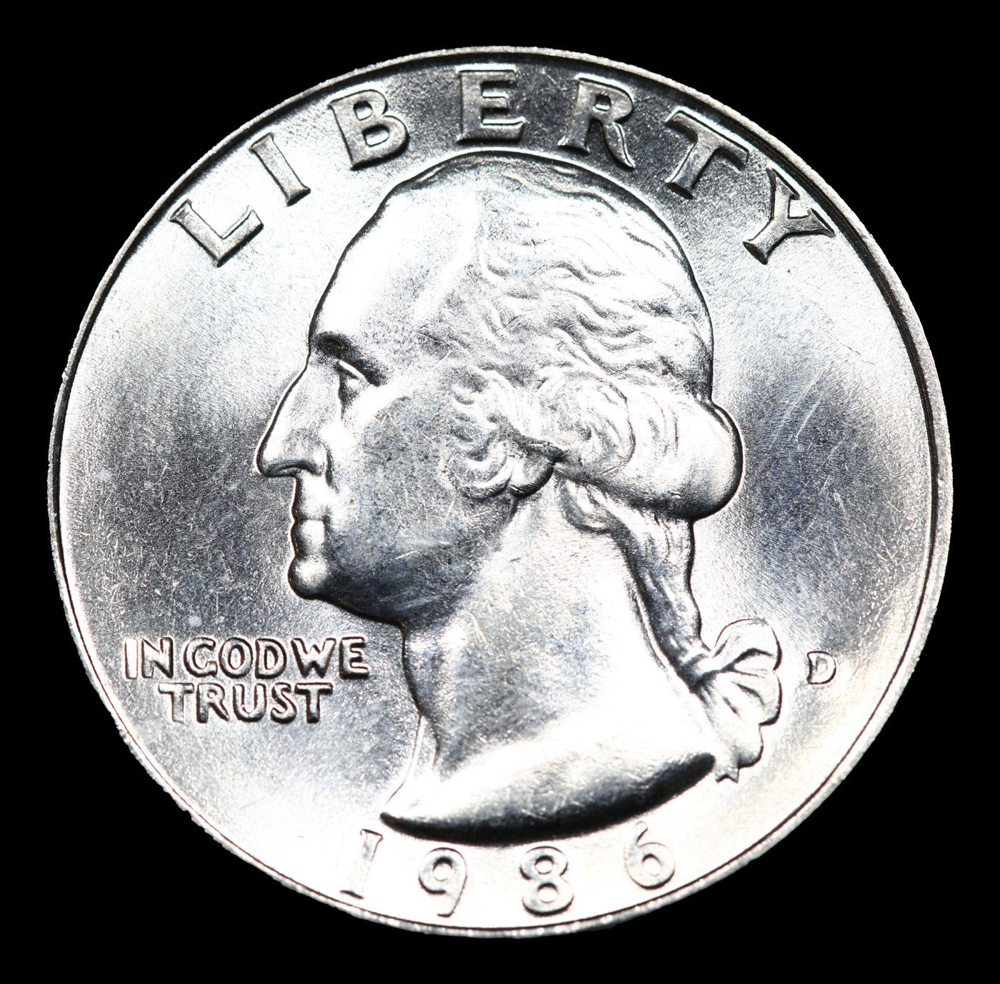 1986-d Washington Quarter 25c Grades GEM++ Unc