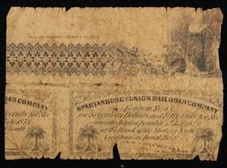 1861 25 Cents Bank of the State of South Carolina Obsolete Currency Grades f, fine