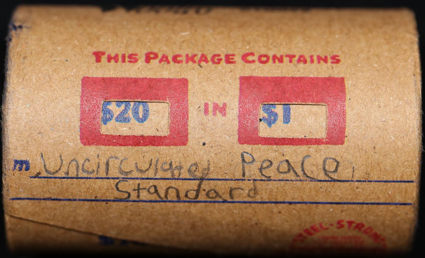 *Uncovered Hoard* - Covered End Roll - Marked "Unc Peace Standard" - Weight shows x20 Coins (FC)