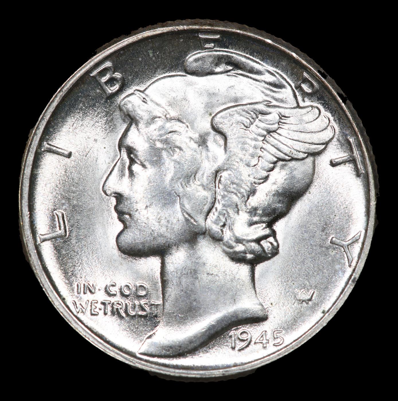 1945-p Mercury Dime 10c Grades GEM++ Unc