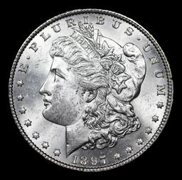 1897-p Morgan Dollar $1 Grades Choice+ Unc