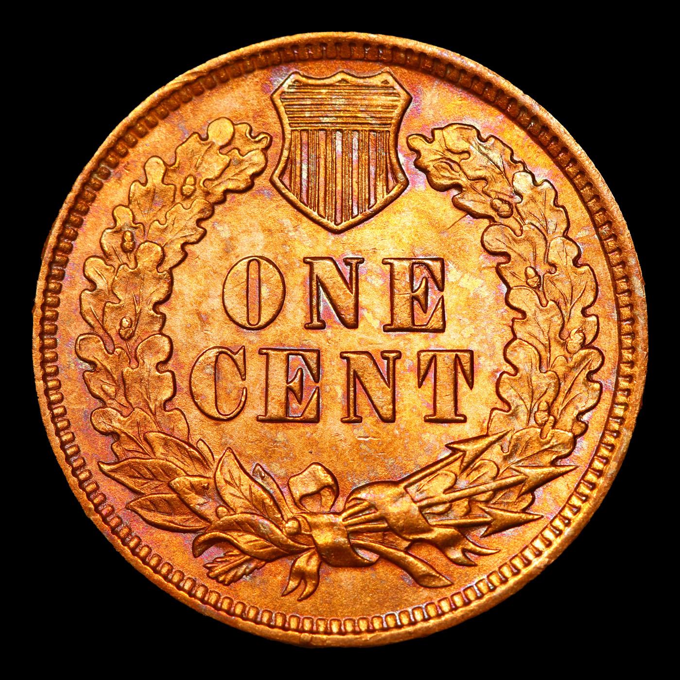 ***Auction Highlight*** 1873 Open 3 Indian Cent 1c Graded Select+ Unc RD By USCG (fc)