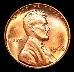 ***Auction Highlight*** 1966-p Lincoln Cent Near TOP POP! 1c Graded GEM++ Unc RD By USCG (fc)