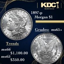 1897-p Morgan Dollar $1 Grades GEM+ Unc