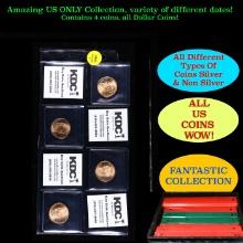 Great Page of 4 US Presidential Dollar Coins