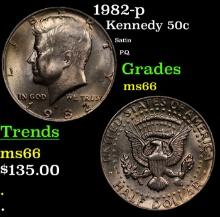 1982-p Kennedy Half Dollar 50c Grades GEM+ Unc