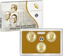 2016 United State Mint Presidential Dollar Proof Set. 3 Coins Inside.