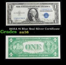 1935A $1 Blue Seal Silver Certificate Grades Choice AU/BU Slider